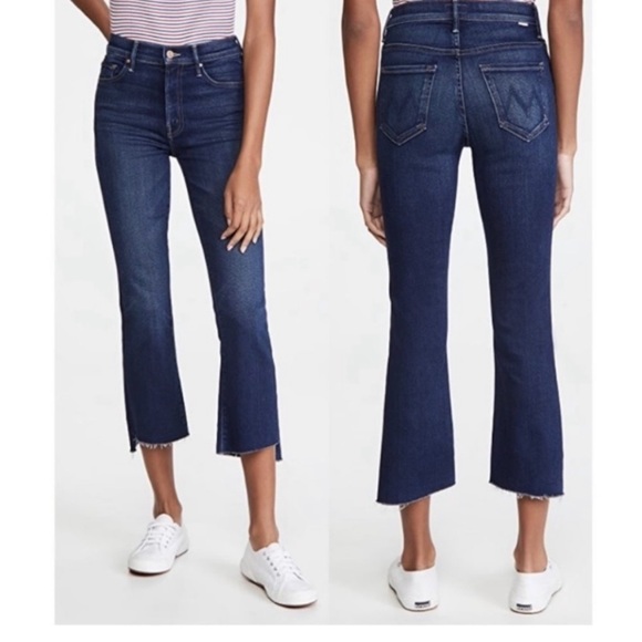NWT MOTHER Jeans Insider Step Crop Fray Size 27